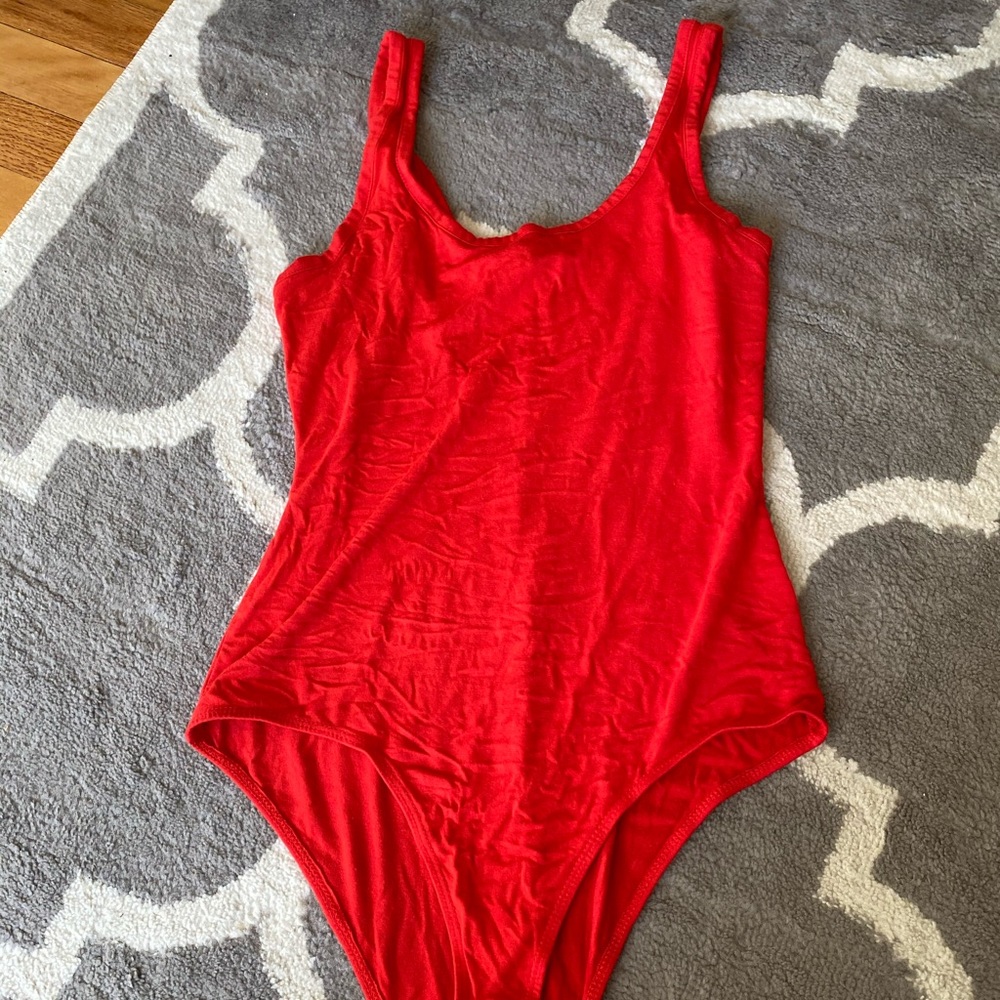 Red bodysuit